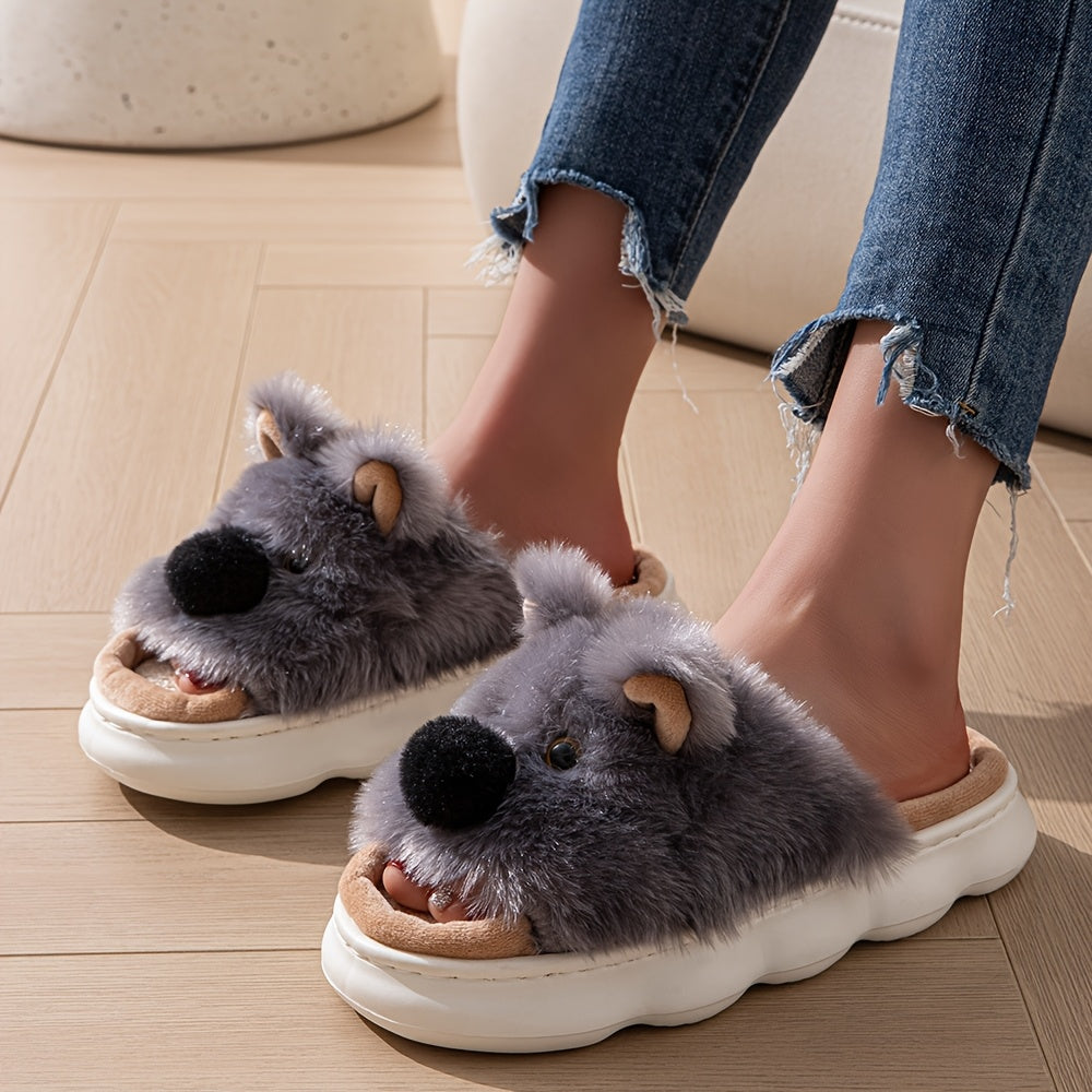 Unisex Open-Toe Cartoon Slippers for Home Comfortable Cozy House Shoes