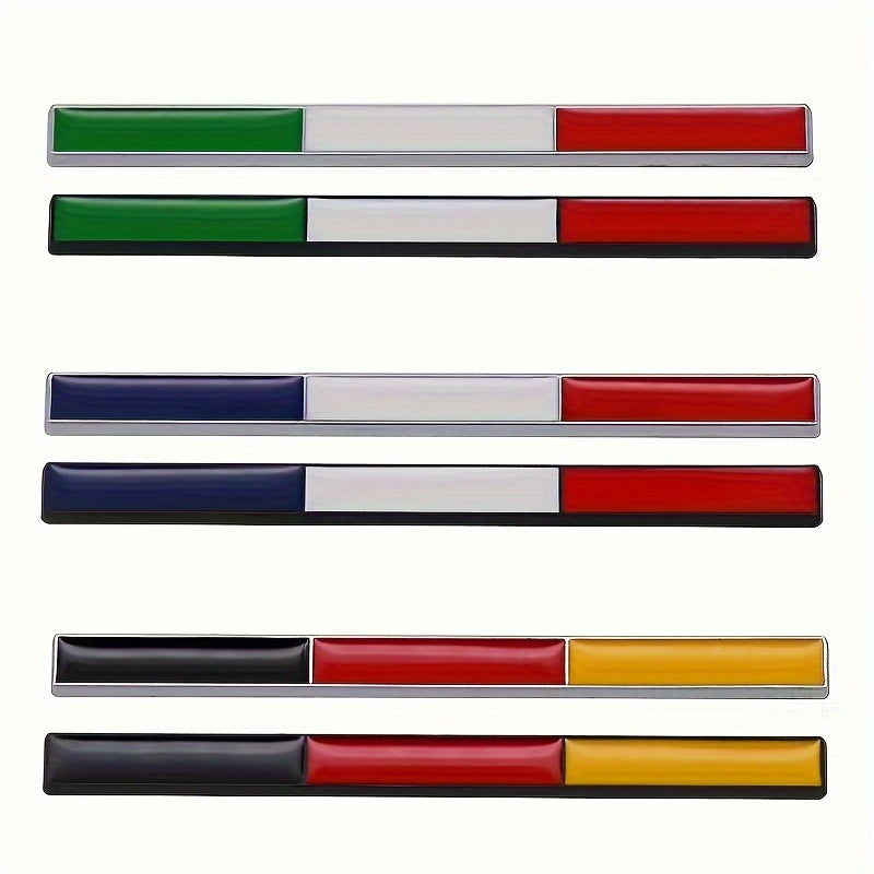 1PC 3D Metall Avtomobil Stiker Germaniya Frantsiya Italiya Bayrog'i Badg' Belgi Dekal