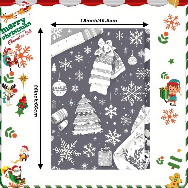 2 Pieces Christmas Kitchen Towels 18x26 Inch Snowflake Tea Towels Holiday Decor