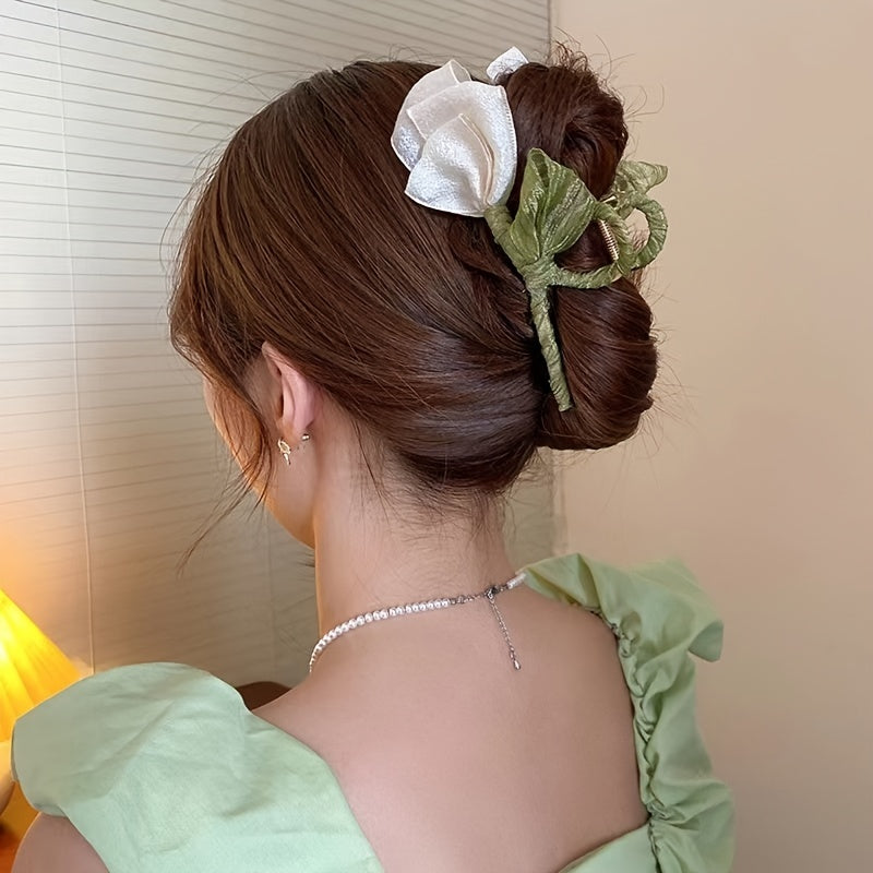 Tulip Flower Hair Claw Clip for Thick Hair Firm Grip Slip-Resistant Hair Accessory