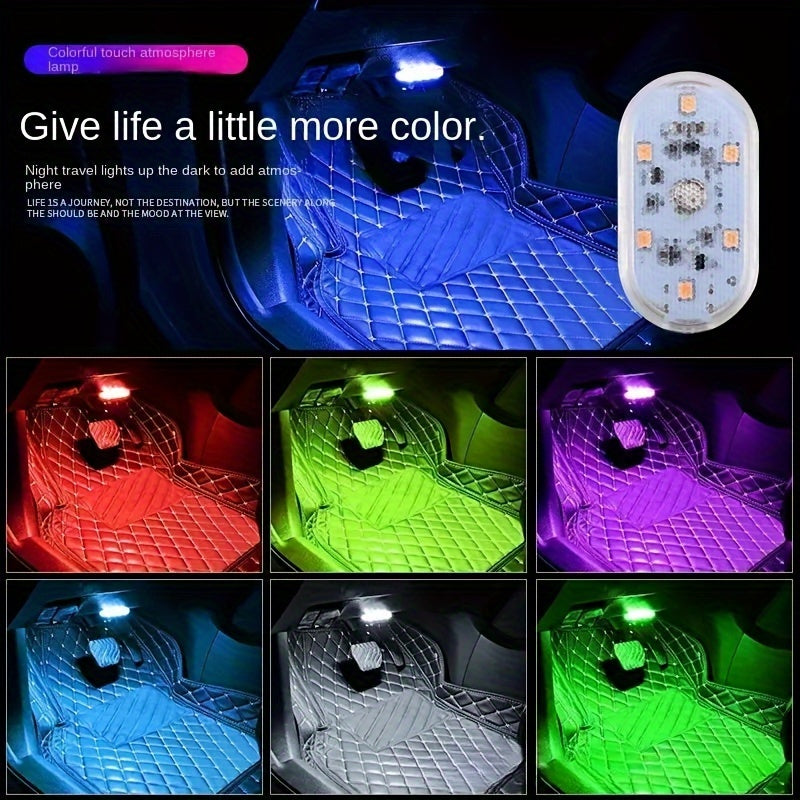 Universal Car Interior LED Lights Battery and USB Powered, Touch Activated, Portable Ceiling Dome Trunk Light