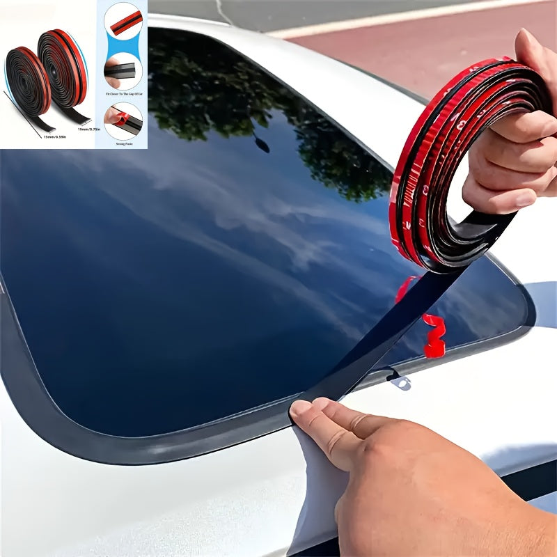 Car Sunroof T-Seal Strip Self-Adhesive Leakproof Noise-Reducing 196.85 Inch