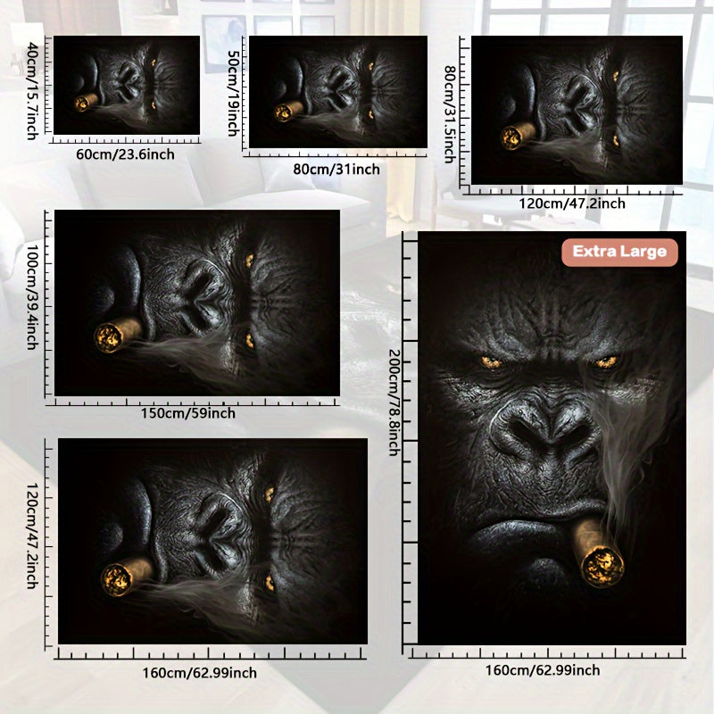 Chimpanzee Non-Slip Rug Waterproof Machine Washable for Living Room Bedroom Patio