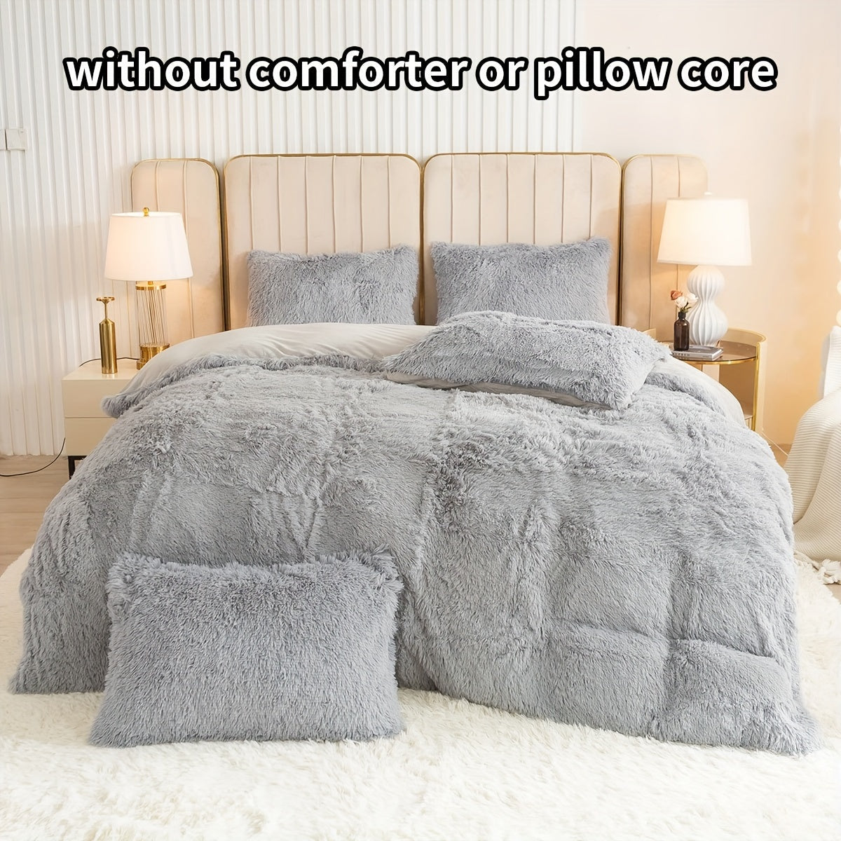 Set of 3 Pink Polyester Bedding Pieces for All Seasons Bedroom Decor