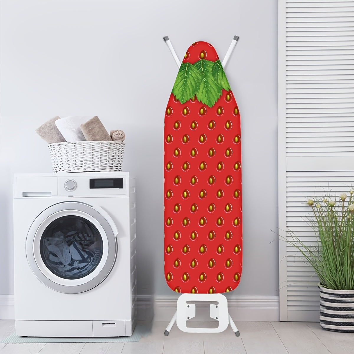 Standard Size Ironing Board Cover and Pad with Fruit Prints Non-Stick Stain-Resistant Elastic Edge