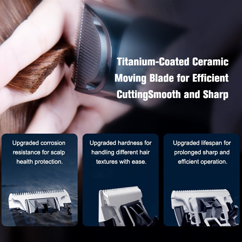 Беспроводной электробритва для мужчин с перезаряжаемой литиевой батареей, профессиональный триммер для волос