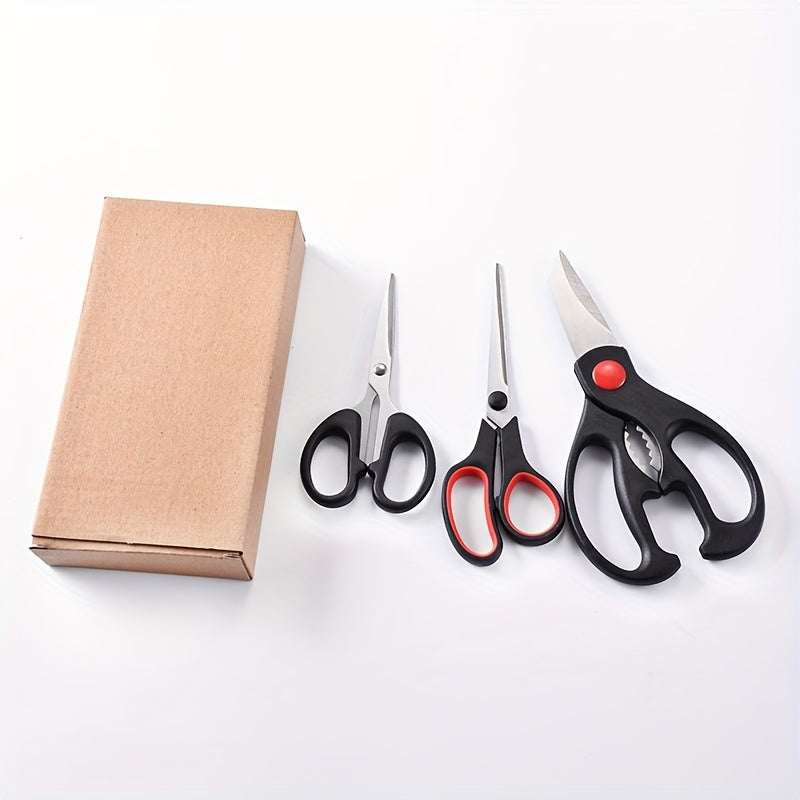 Set of 3 Stainless Steel Kitchen Scissors Multi-Purpose Meat Shears
