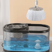 Набор ведра и швабры Household Spin с 2 насадками для швабры, вращающаяся швабра, швабра из нержавеющей стали с функцией без рук для удаления пыли, для сухого и влажного использования, идеальна для уборки полов в доме, на кухне и в ванной.