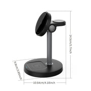 15W Magnetic Wireless Charger Stand for iPhone 12-16 Series with Adjustable Angle and Heat Dissipation Vents