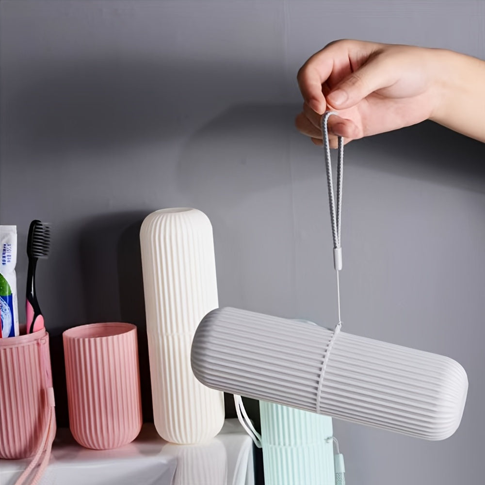 Sayohat uchun tish cho'tkasi va og'iz bo'shlig'ini yuvish uchun stakan saqlash qutisi, portativ tish pastasi tashkilotchisi