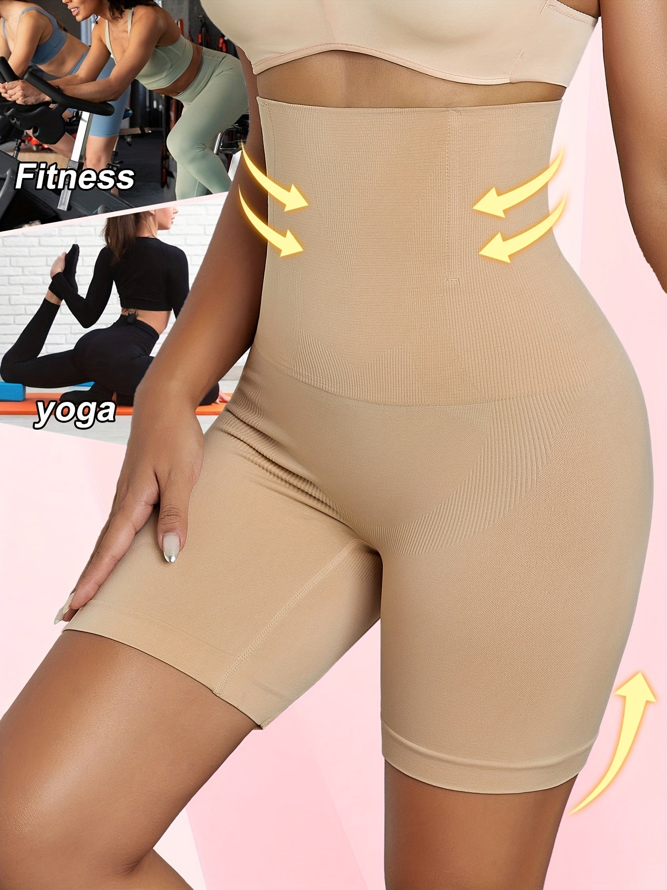 High-Waisted Shaping Pants for Women Slim Waist Abdomen Body Shaper Knit Fabric