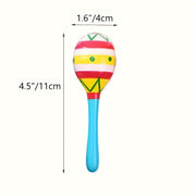 12 dona rang-barang yog'och bolalar musiqa asboblari qum bolg'achlari musiqiy sezgirlikni rivojlantirish uchun