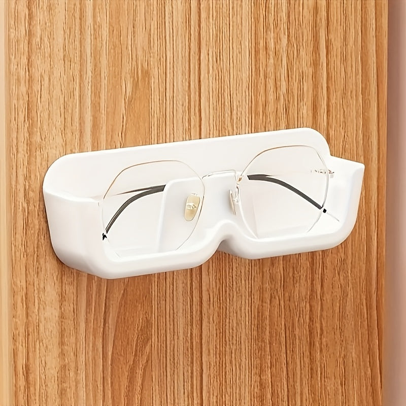Adhesive Bathroom Storage Shelf Wall Mount Resin No Electricity for Glasses