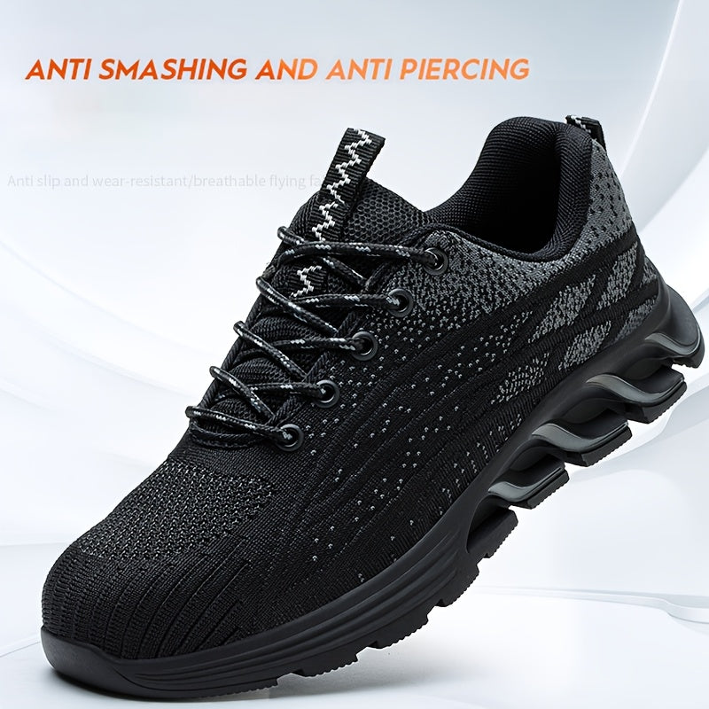 Breathable Safety Sneakers with Steel Toe Puncture-Proof Sole for All Seasons