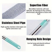 Qayta ishlatiladigan mato bilan kengaytiriladigan mikrofiber bo'shliq cho'tkasi, mebel va ventlarni tozalash uchun