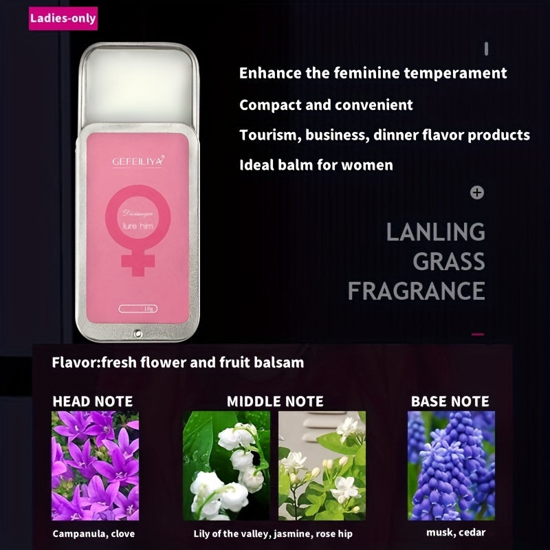 Solid Fragrance Stick for Men and Women Fresh Fruit Scent Long-Lasting Portable