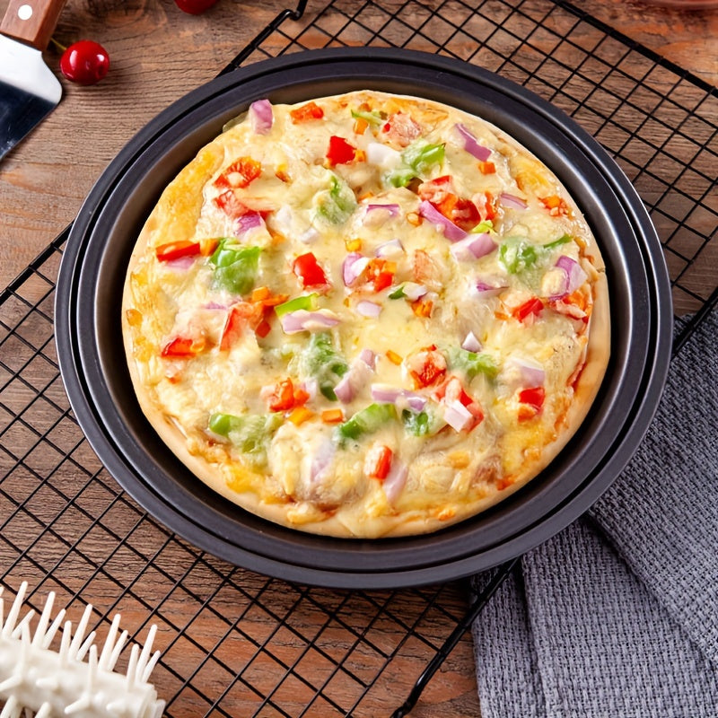 Carbon Steel Non-Stick Round Pizza Plate 15.24 cm for Baking Pizzas and Cakes