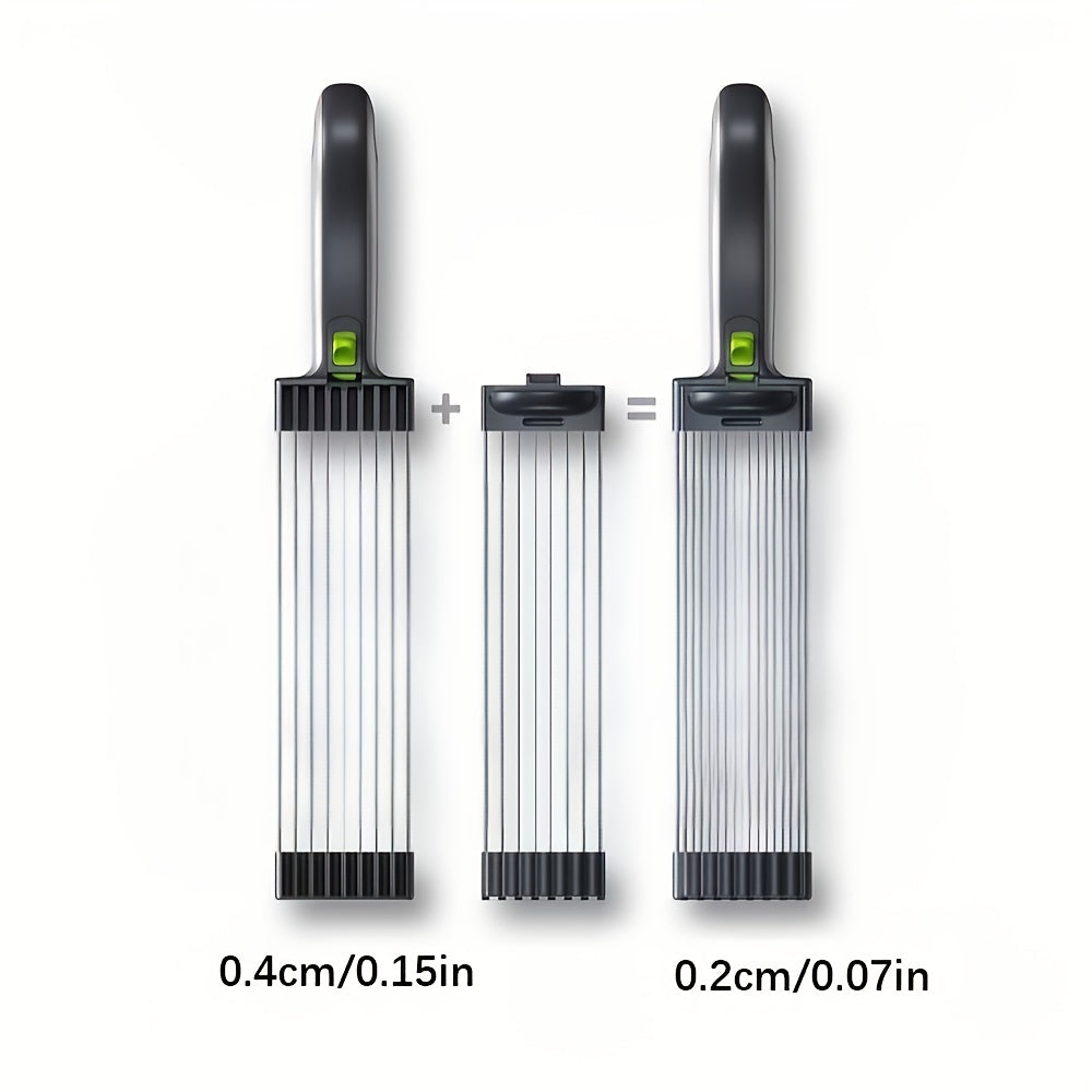 Yashil tutqichli zanglamaydigan po'latdan yasalgan qo'lda go'sht bo'laklash mashinasi to'plami, mol, losos, qo'y go'shti va sabzavotlar uchun ideal. Uyda pishirish, BBQ va issiq taomlar uchun mukammal.