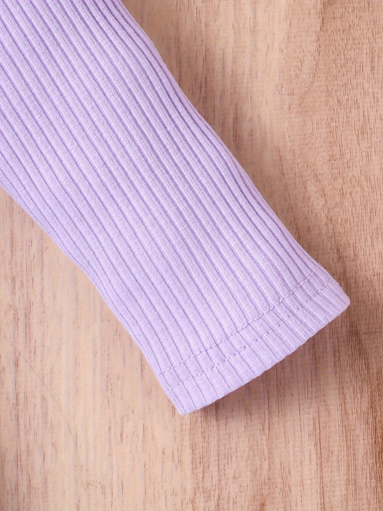 Girls' Casual Outfit Set with High Neck Long Sleeve Top Denim Vest and Pleated Knee-Length Skirt