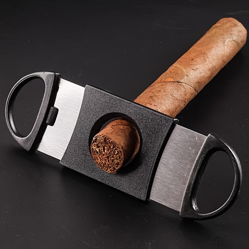 Mens Stainless Steel Double-Edged Cigar Cutter Gift Accessory