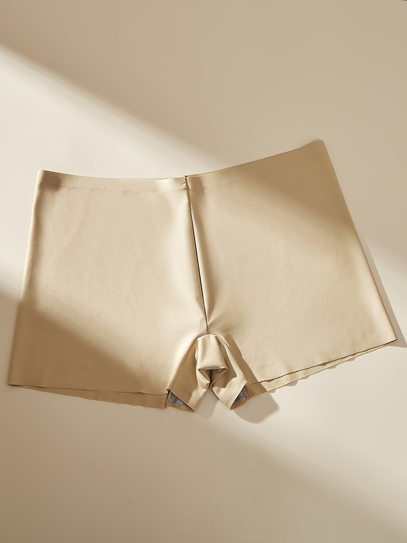 Women's Boyshort Underwear Pack of 3 Seamless Soft No-Show Mid Rise Solid Color Polyester Elastane