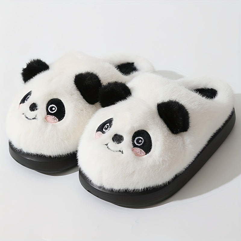 Women's Plush Panda Slippers Indoor Warm Anti-Slip Comfort