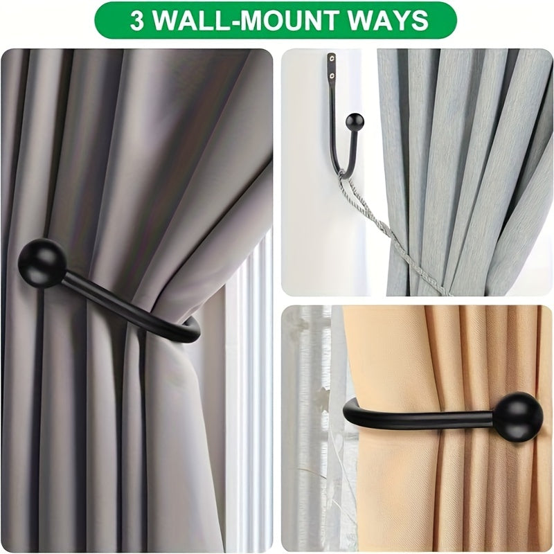 Retro Style Simple Fixed Curtain Tiebacks Set of Two