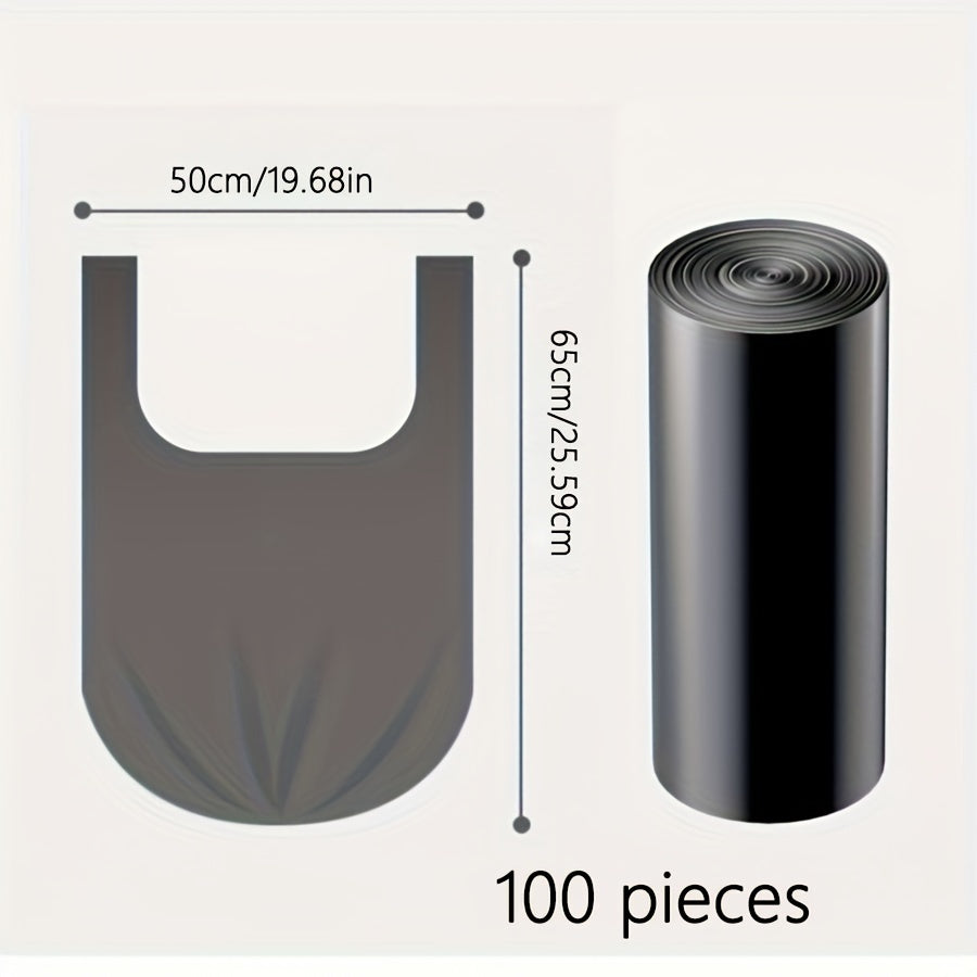 Ko'p maqsadli Polietilen Axlat Sumkalari - Mustahkam Bir Martalik Axlat Sumkalari, 60/100 Paket, Suv O'tkazmaydigan, Uy va Ofisda Foydalanish uchun Qalinlashtirilgan - O'lchamlar: 54.99*69.98sm va 49.99*65.0sm