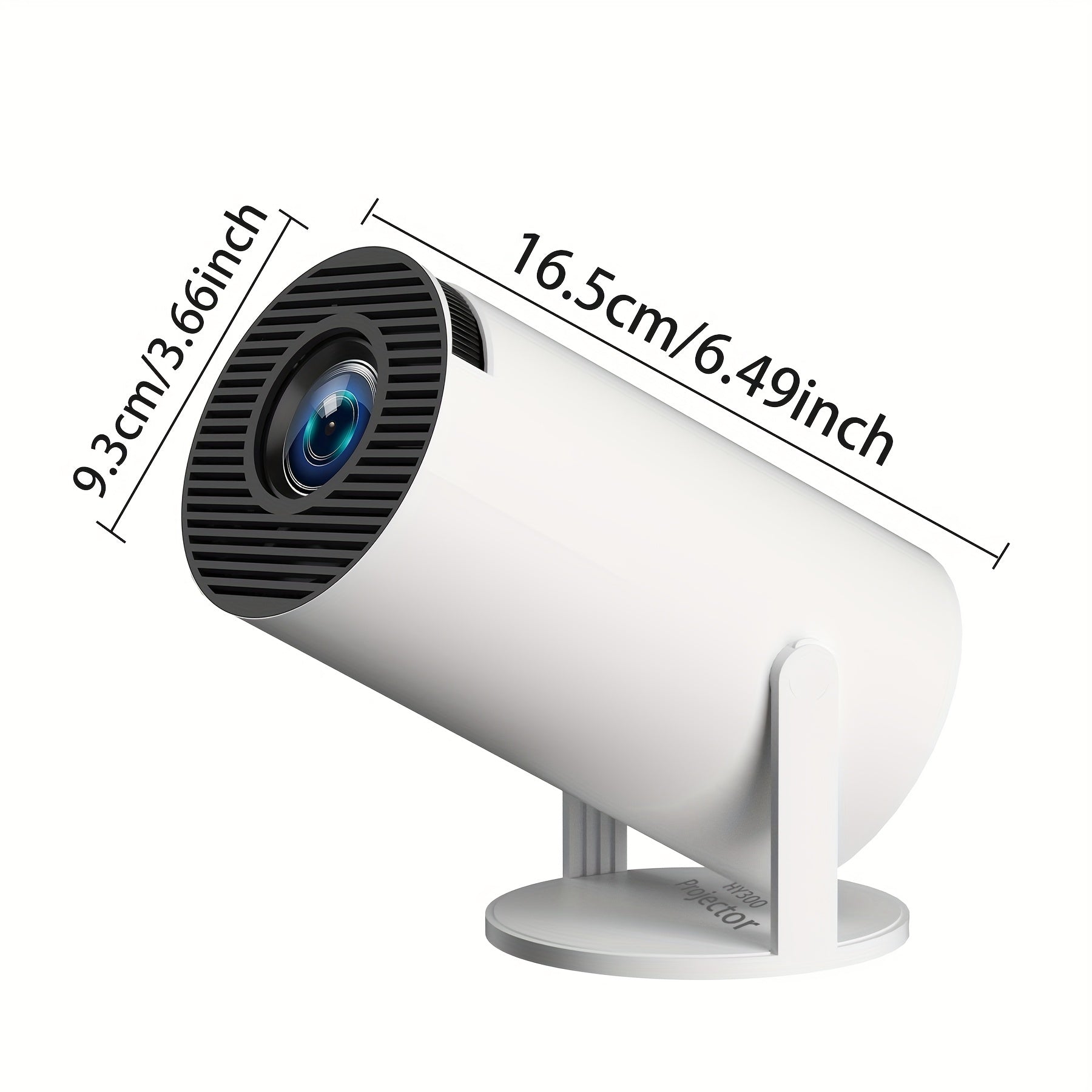 Portable 4K Projector with Dual WiFi6 180° Rotation 720p Resolution