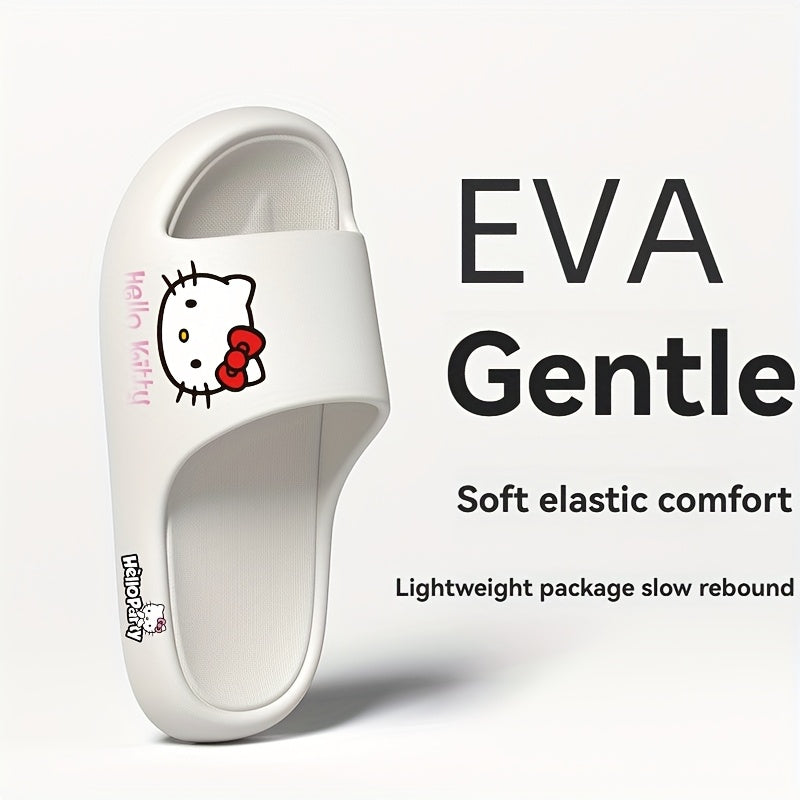 Girl/non-Slip Bath Slippers EVA Shower Shoes Red and White