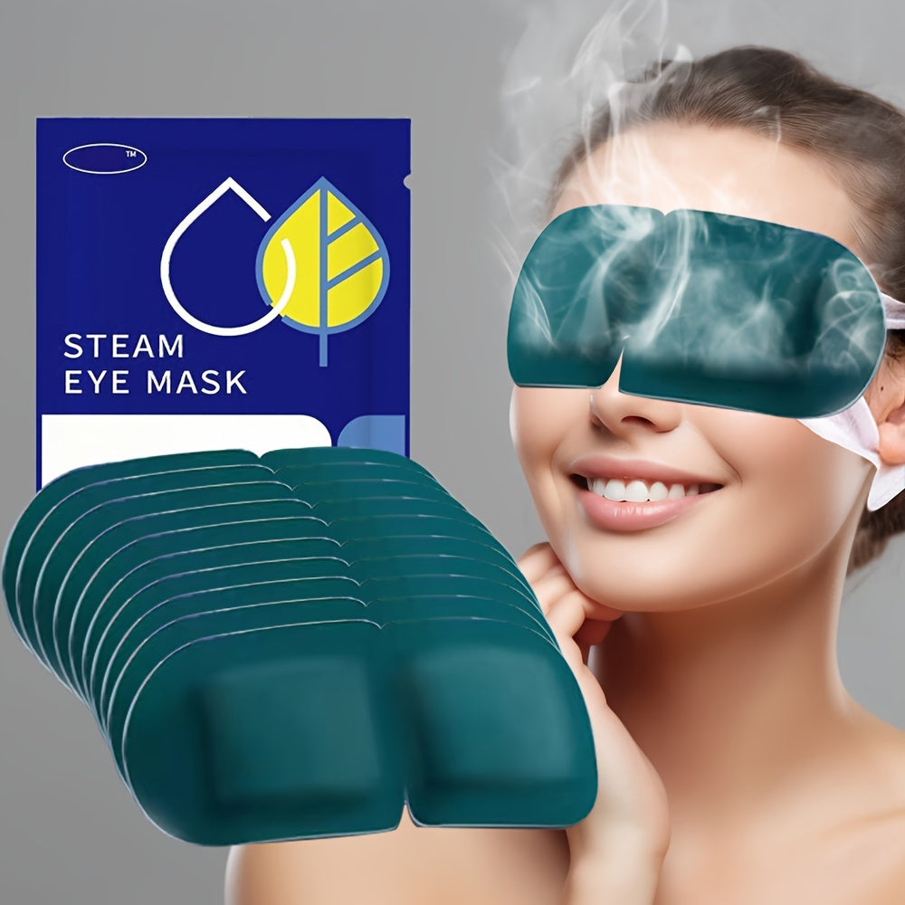 10-Pack Lutein Steam Eye Masks Self-Heating Disposable for Sleep Travel