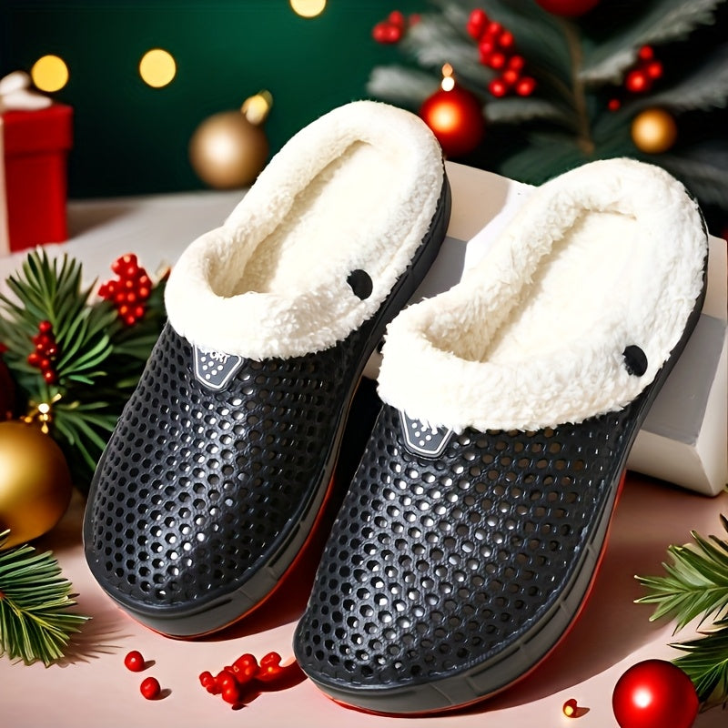 Women's Men's Winter EVA Indoor Outdoor Slippers with Plush Fleece
