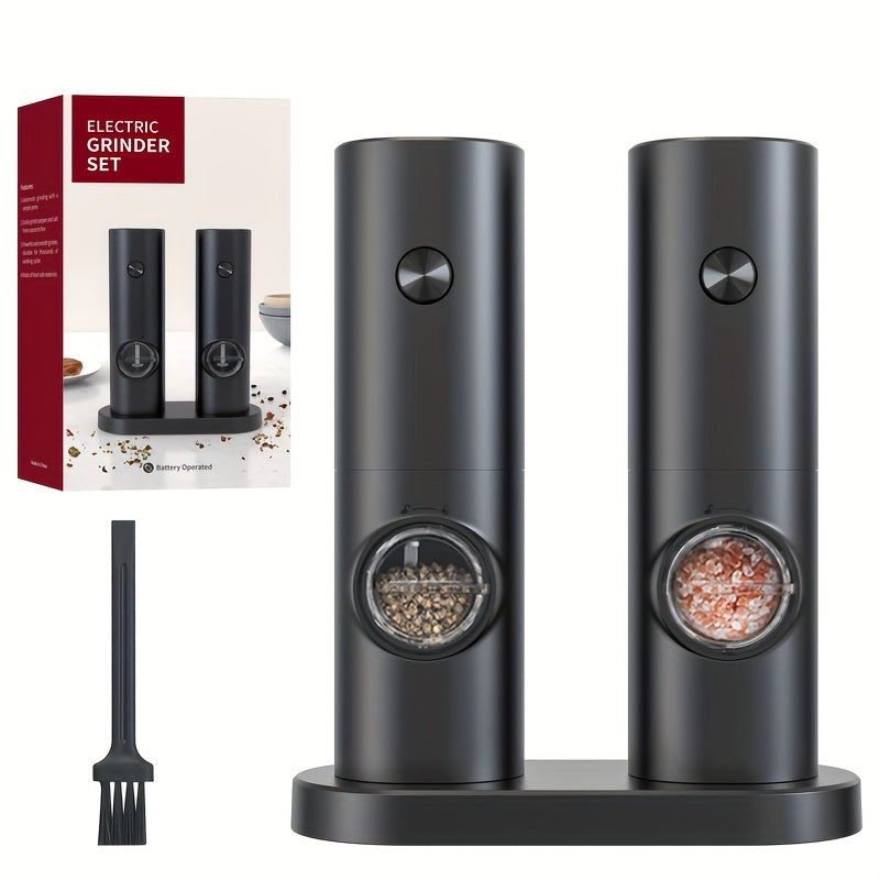 Electric Pepper Grinder with Storage Base, Adjustable Coarse Grind, Durable Plastic