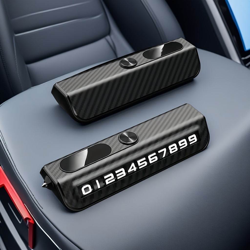 Digital Sliding Parking Number Plate Privacy Protection Plastic Car Accessory