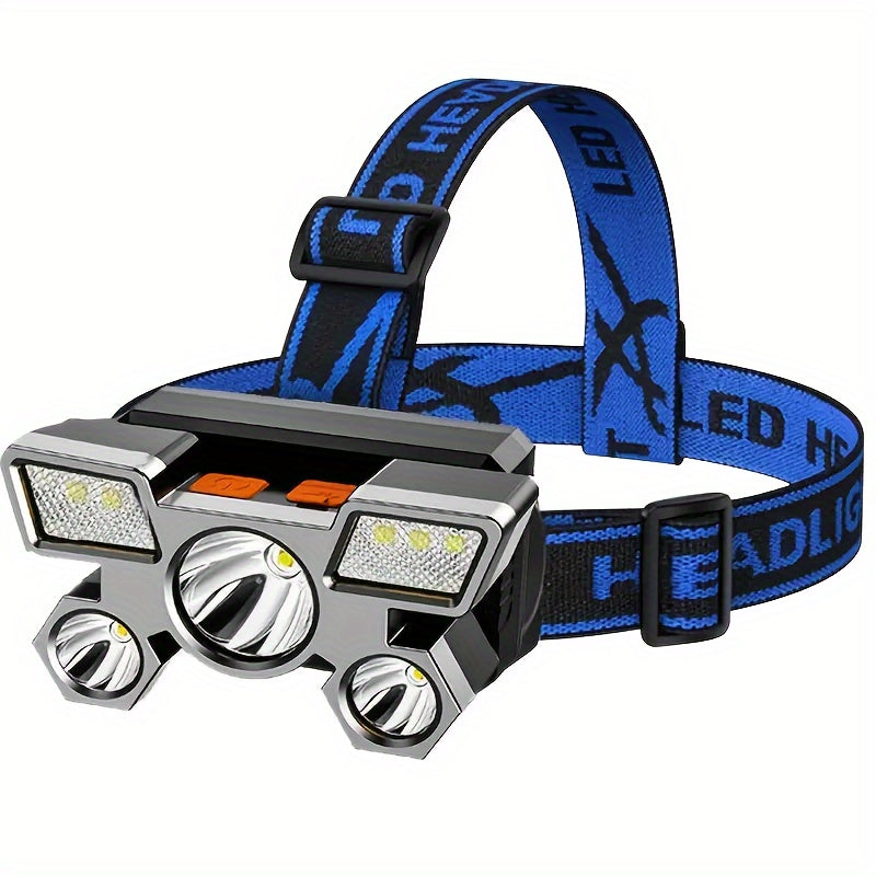 Rechargeable LED Headlamp for Camping Hiking Fishing Walking USB Powered