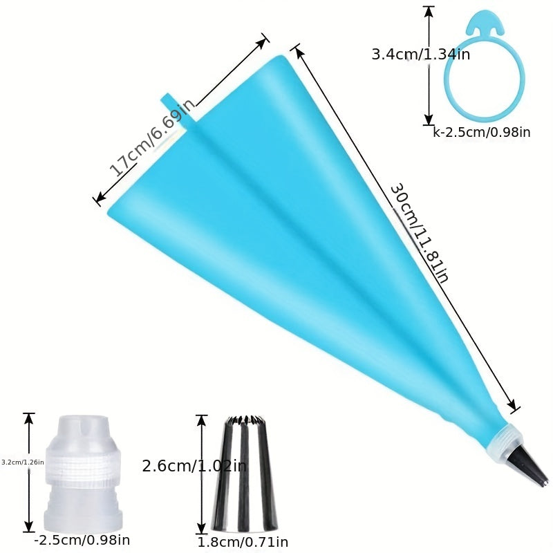 Tort bezash to'plami, 47 ta bo'lak, shablonlar, nasadkalar, sumkalar, pishirish uchun pechenye, kekslar uchun