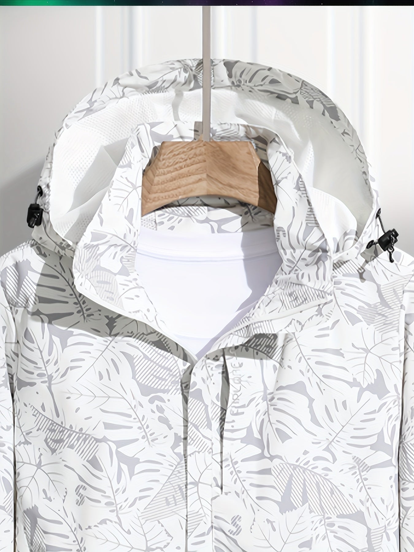 Women's Plus Size Hooded Sports Jacket Autumn Winter Printed Zipper Coat