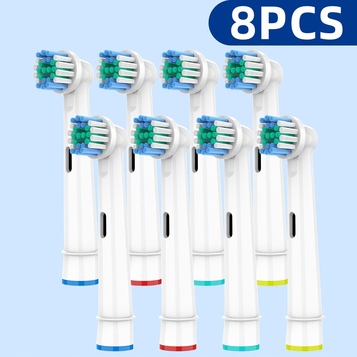 Elektrik tish tozalash uchun kattalar uchun almashtirish cho'tka boshliqlari, aylanma vibratsiya, 8-20 ta paket