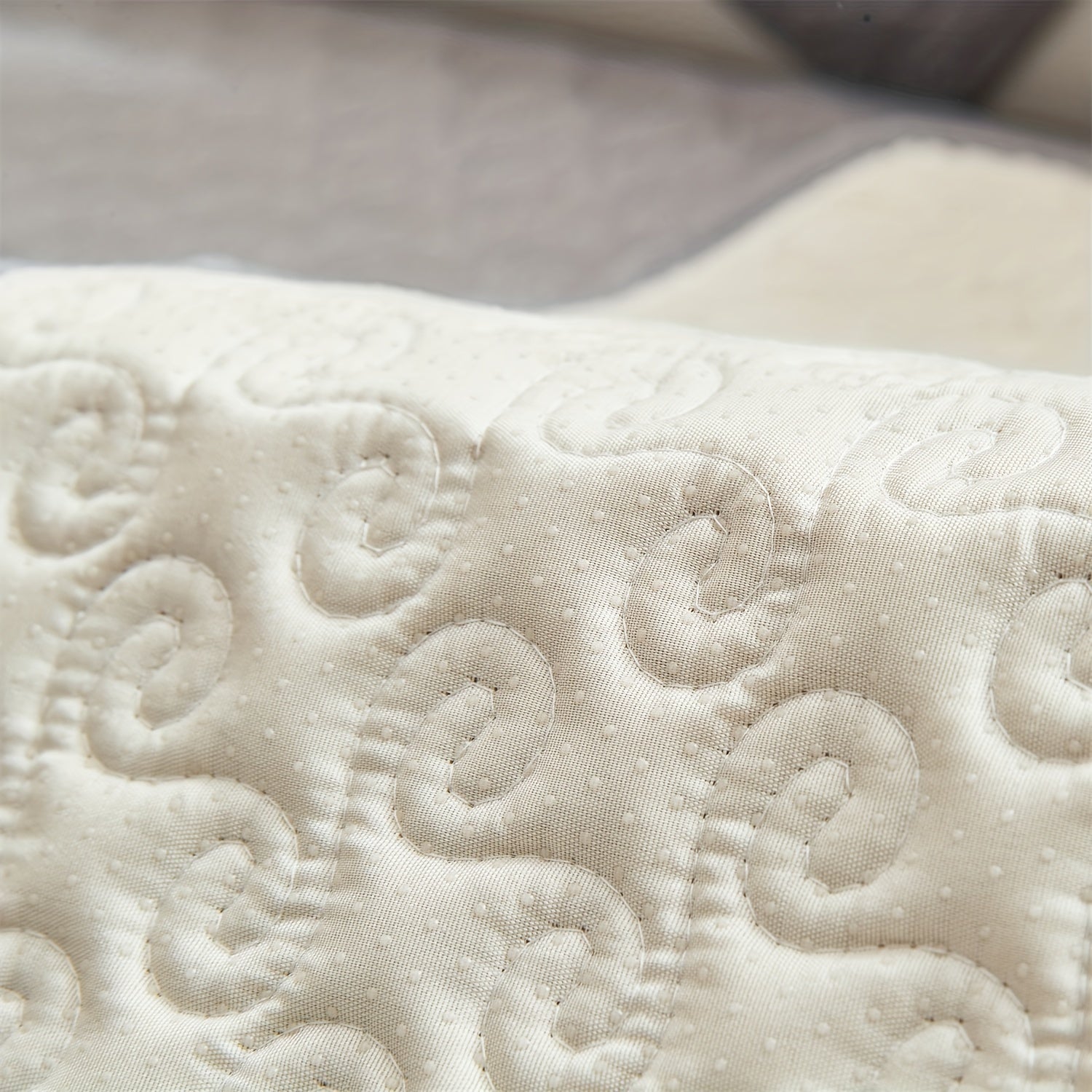 Геометрические круговые стеганые чехлы для диванов с нескользящей поверхностью - набор из 2 штук, дружелюбные к домашним животным, машинная стирка, полиэстер, совместимы с угловыми диванами, защита для гостиной