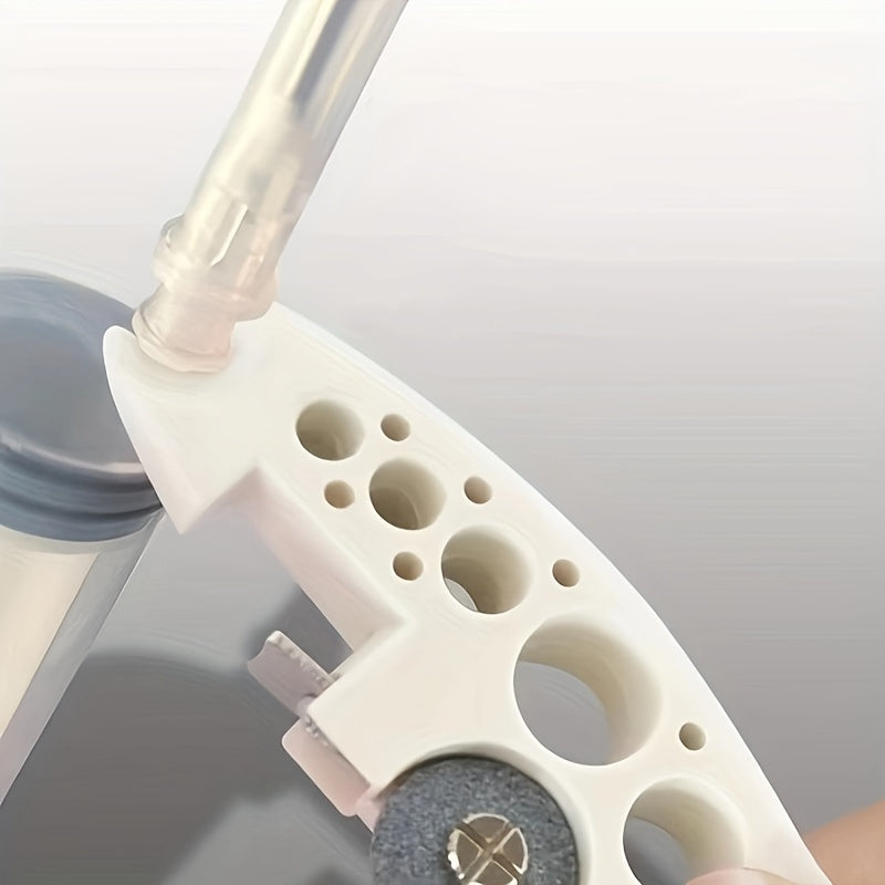 Ko'p funksiyali ampulalar va shisha idishlarni ochish uchun almashtiriladigan maydalash g'ildiragi bilan. Oson dori boshqaruvi uchun ko'k/oq yoki pushti/qora rangdagi qo'l bilan ishlatiladigan plastik kesgich.