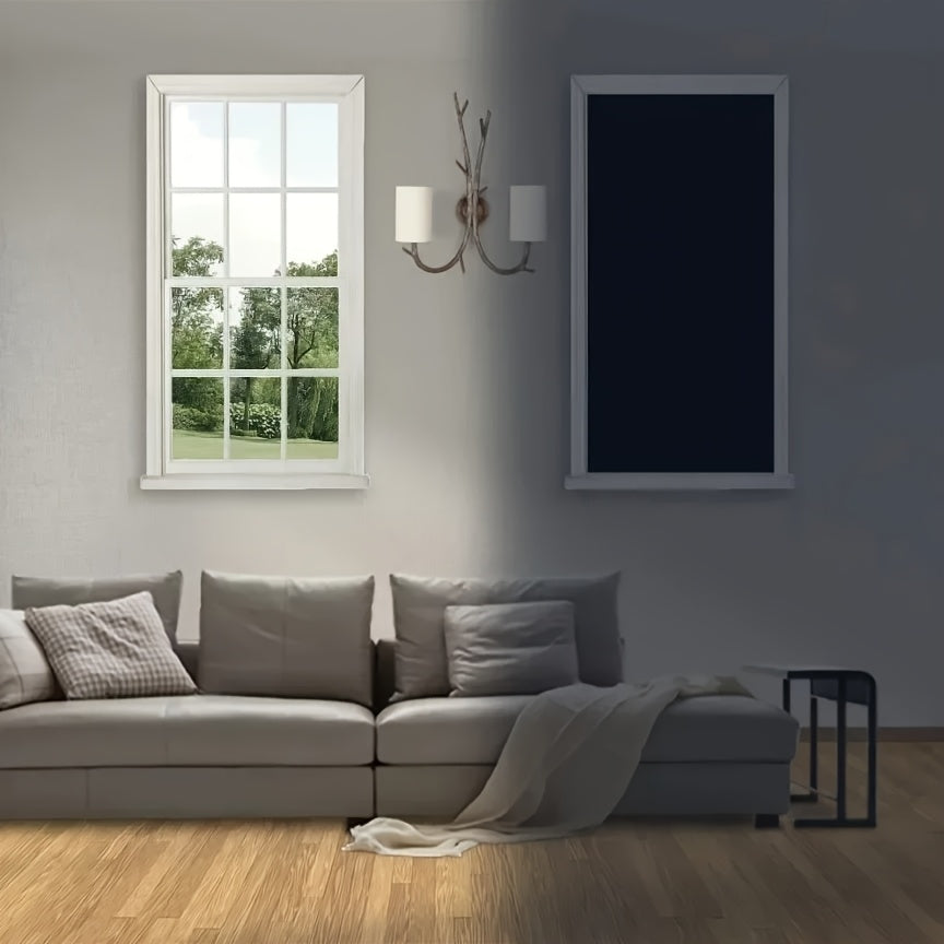 Blackout Curtain Panel Black Geometric Design for Bedroom Living Room Easy to Clean Stain-Resistant 1 Piece