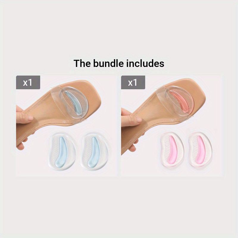 Women's Silicone Invisible Half Size Pads for Forefoot Comfort