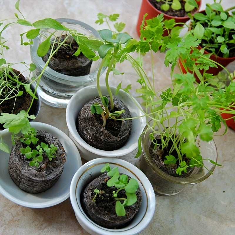 Compressed Peat Particle Fiber for Plant Growth Seedling Medium 50/100/200pcs