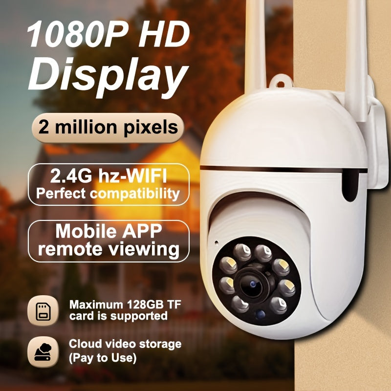 HD WiFi Security Camera with Full-Color Night Vision and Two-Way Audio