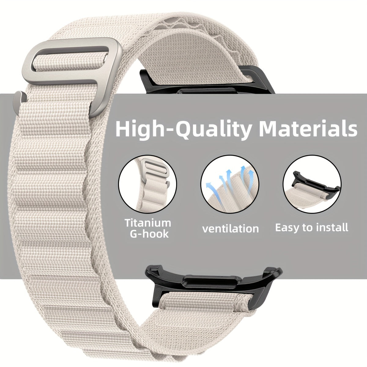 2-Pack Nylon Watch Bands for Galaxy Watch Ultra Water-Resistant Adjustable Straps