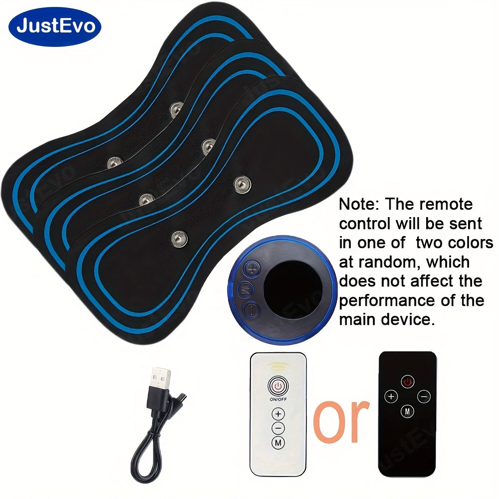 JustEvo EMS Mini bo'yin massajeri, Mini massaj yamoqi va ko'chma mini massajer - bir nechta sozlamalar bilan sozlanadigan, uyda va sayohatda dam olish uchun mukammal.