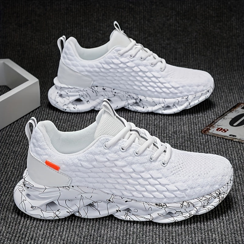 Men's Breathable Running Sneakers with Shock Absorption Soft Sole for All Seasons