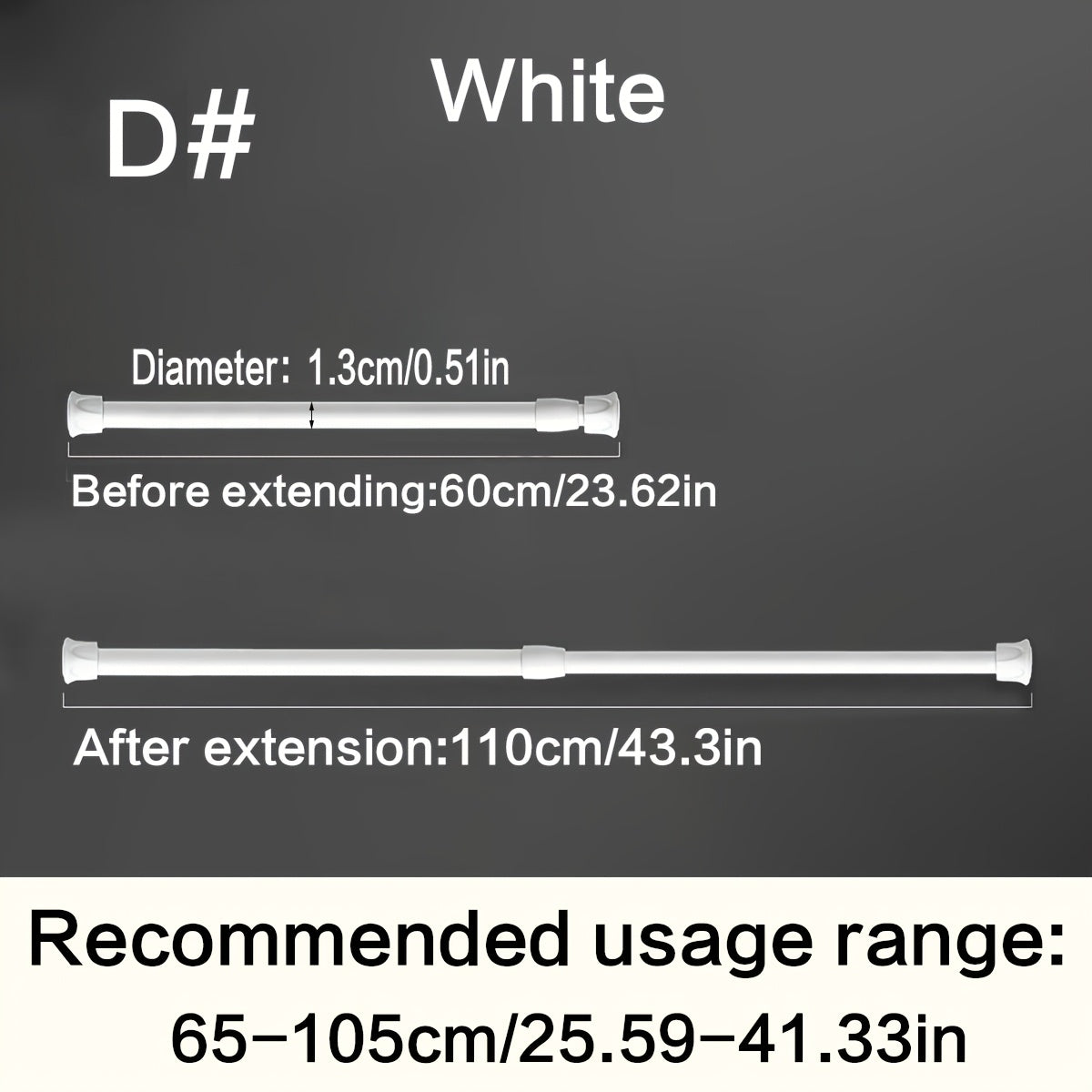 Oson, burg'ulashsiz o'rnatish uchun metalldan yasalgan hammom uchun teleskopik tayoq. Bu sochiq tutgichi, dush pardasi tayoqchasi yoki boshqa hammom aksessuarlarini sifatida ishlatilishi mumkin.