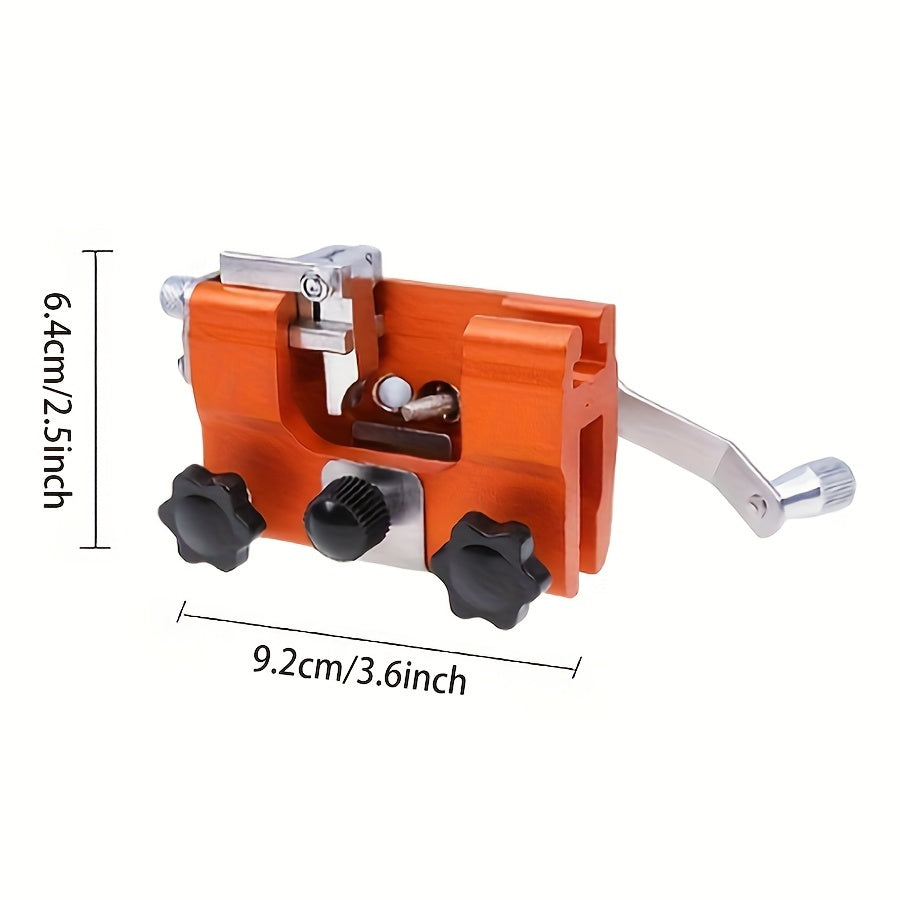 Portable Chainsaw Sharpener Kit with 3 Grinding Stones, Wrench, for Field Use