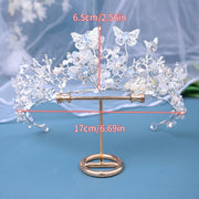 Luxurious Wedding Crown Headpiece Rhinestone Bridal Tiara for Brides and Formal Events